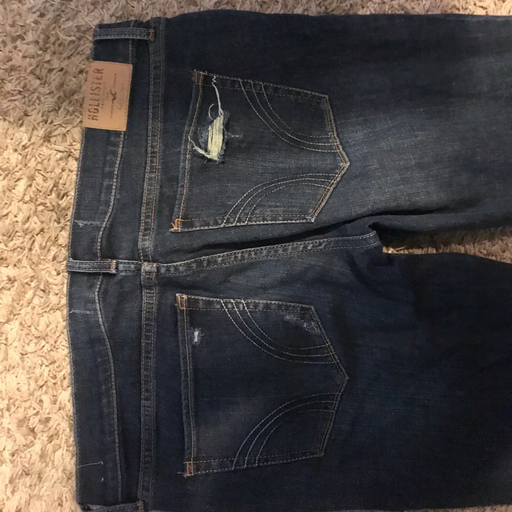 Dark denim distressed Hollister Jeans - Picture 4 of 6
